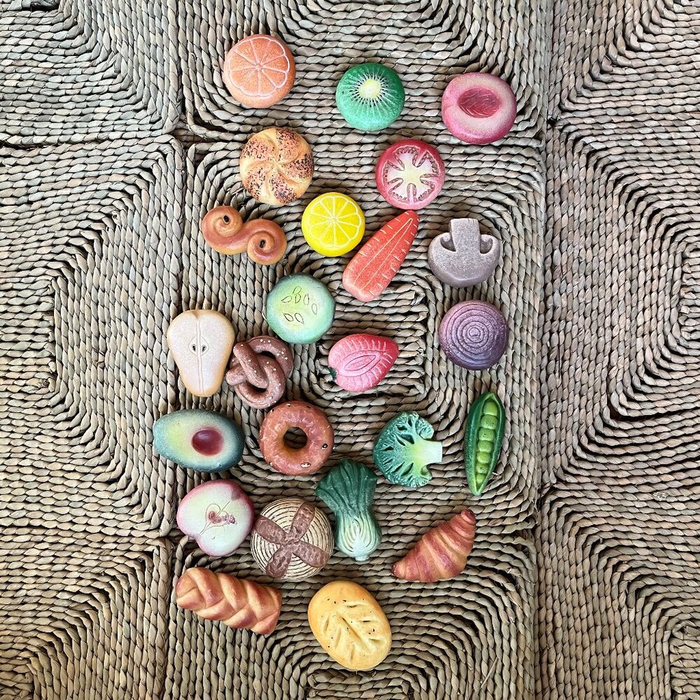 Yellow Door Sensory Play Stones - Food